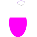 download Cloud clipart image with 90 hue color