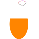 download Cloud clipart image with 180 hue color