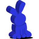 download Rabbit clipart image with 180 hue color