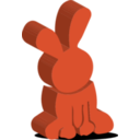 download Rabbit clipart image with 315 hue color