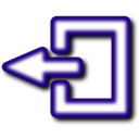 download Exit Icon clipart image with 135 hue color
