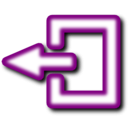 download Exit Icon clipart image with 180 hue color