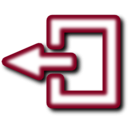 download Exit Icon clipart image with 225 hue color