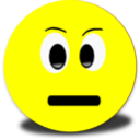 download Confused Smiley Pink Emoticon clipart image with 90 hue color