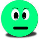 download Confused Smiley Pink Emoticon clipart image with 180 hue color