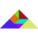 download Tangram clipart image with 225 hue color