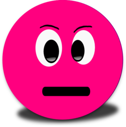 Confused Smiley Pink Emoticon