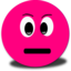 Confused Smiley Pink Emoticon