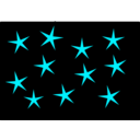 download Stars In The Night clipart image with 135 hue color