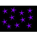 download Stars In The Night clipart image with 225 hue color