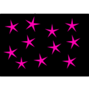 download Stars In The Night clipart image with 270 hue color
