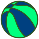 download Bola De Basquete Verde E Amarela clipart image with 90 hue color