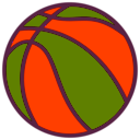 download Bola De Basquete Verde E Amarela clipart image with 315 hue color