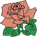 download Pink Rose clipart image with 45 hue color