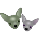download Two Chihuahuas clipart image with 90 hue color