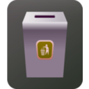 download Trash Can clipart image with 270 hue color