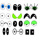 download Eyes clipart image with 90 hue color