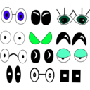 download Eyes clipart image with 135 hue color