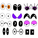 download Eyes clipart image with 270 hue color