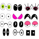 download Eyes clipart image with 315 hue color