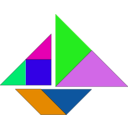 download Tangram clipart image with 90 hue color