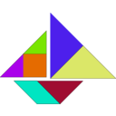 download Tangram clipart image with 225 hue color