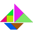 download Tangram clipart image with 270 hue color