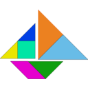 download Tangram clipart image with 0 hue color