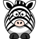 download Cartoon Zebra clipart image with 45 hue color