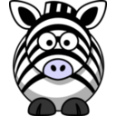 download Cartoon Zebra clipart image with 270 hue color