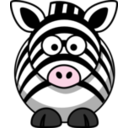 download Cartoon Zebra clipart image with 0 hue color