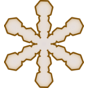 download Snowflake clipart image with 180 hue color