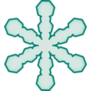 download Snowflake clipart image with 315 hue color