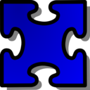 Blue Jigsaw Piece 03