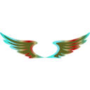 download Wing Icon clipart image with 180 hue color