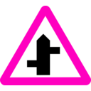download Roadsign Staggered clipart image with 315 hue color