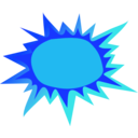download Hot Sun Icon clipart image with 180 hue color