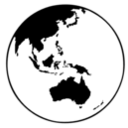 download Earth Globe Oceania clipart image with 180 hue color