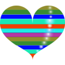 download Red Heart clipart image with 180 hue color