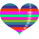 download Red Heart clipart image with 315 hue color