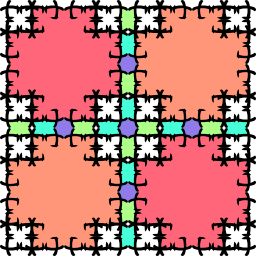 Muster 43cb Variation In Bunt Endloskachel