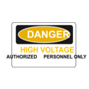 download Danger High Voltage Authorized Personnel Only clipart image with 45 hue color