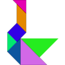download Tangram clipart image with 90 hue color