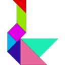 download Tangram clipart image with 135 hue color