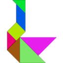 download Tangram clipart image with 270 hue color