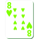download White Deck 8 Of Hearts clipart image with 90 hue color