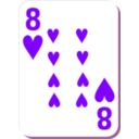 download White Deck 8 Of Hearts clipart image with 270 hue color