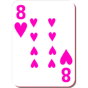download White Deck 8 Of Hearts clipart image with 315 hue color