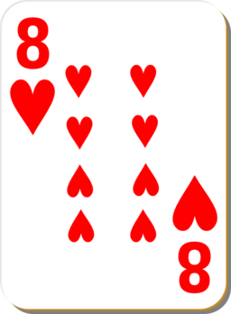 White Deck 8 Of Hearts