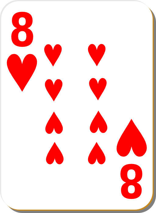 White Deck 8 Of Hearts